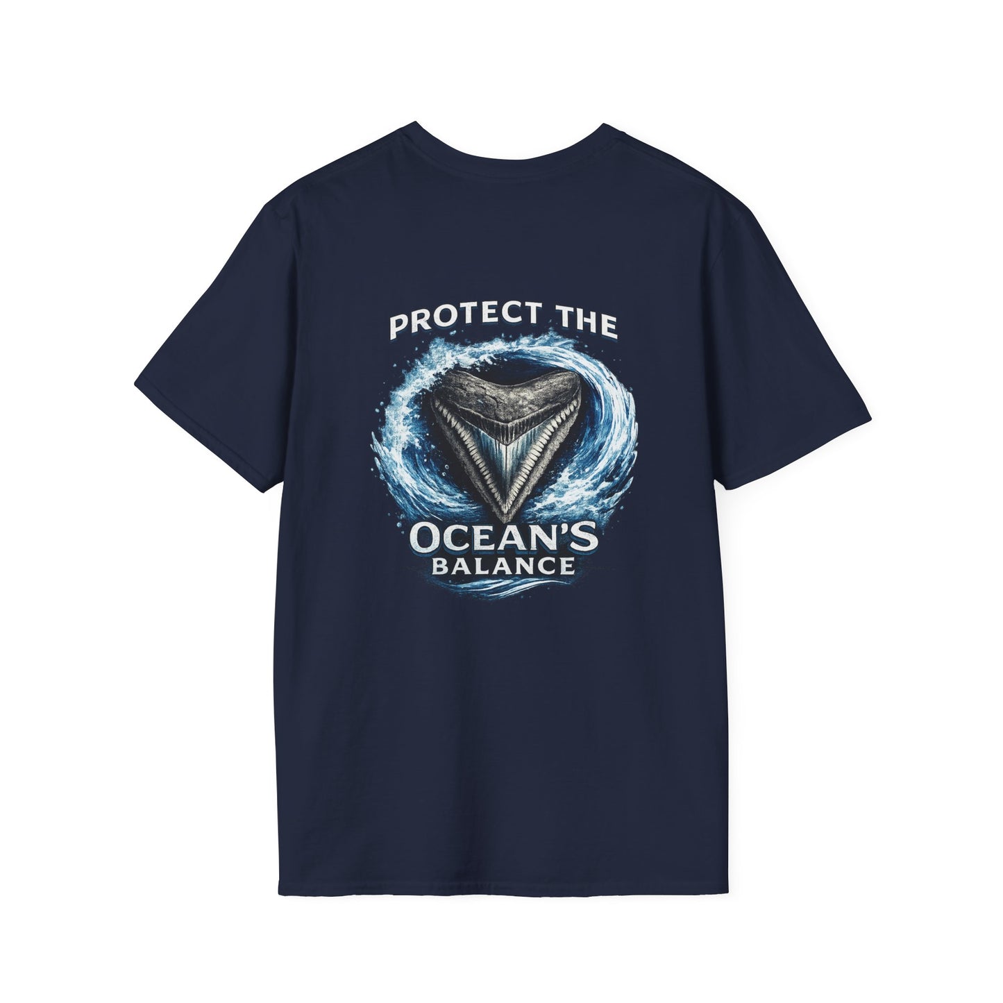 Protect the Ocean's Balance | Shark Tooth Conservation Unisex Softstyle T-Shirt