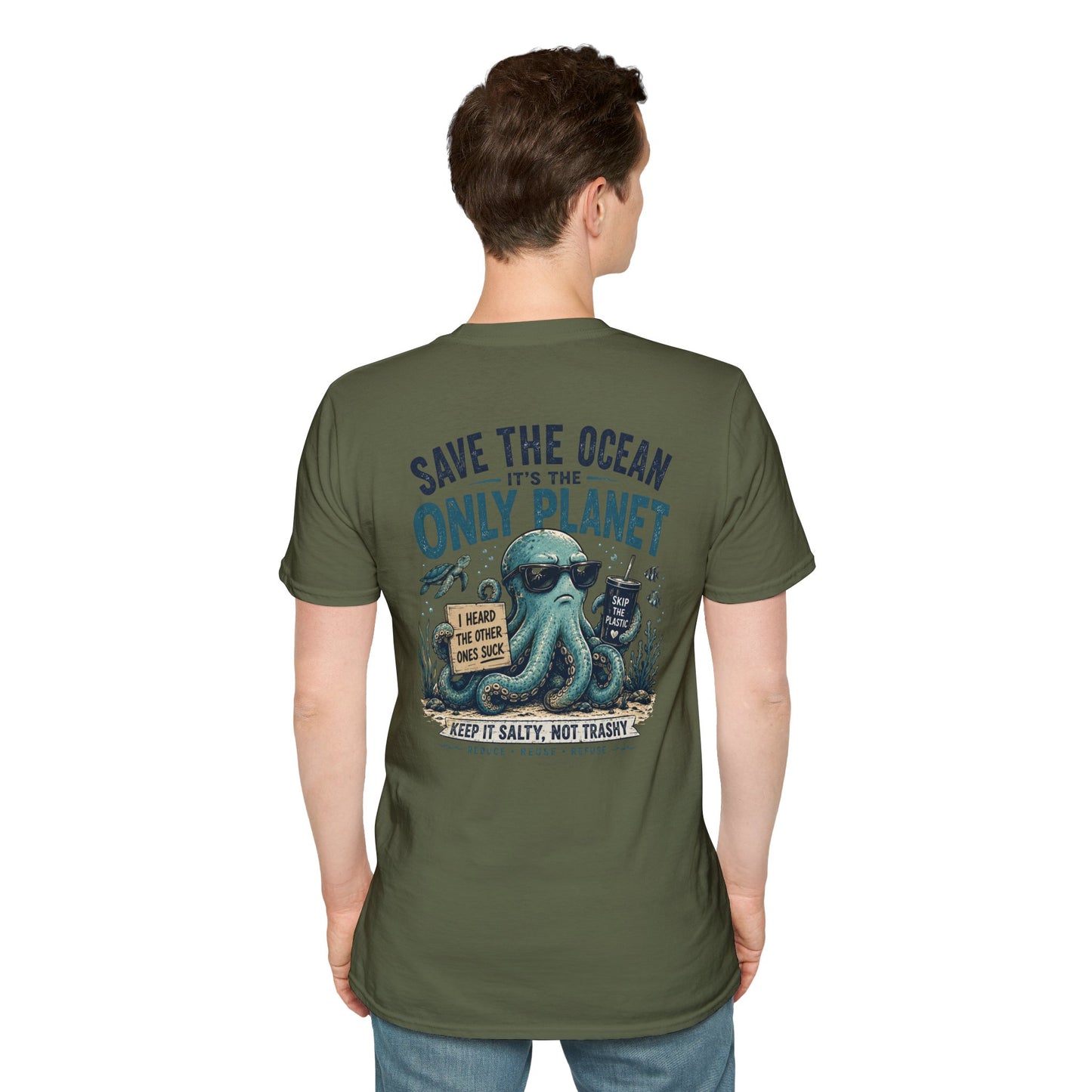 Keep It Salty Not Trashy T-Shirt — Beachy Ocean Conservation Tee