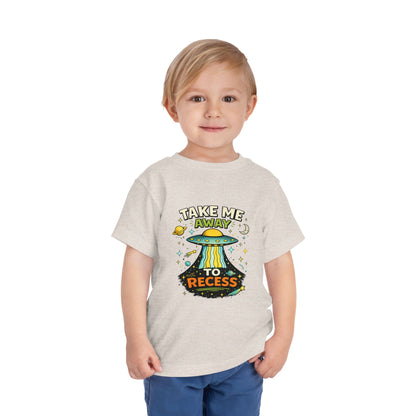 Take Me Away to Recess Toddler Tee — Cute UFO Recess Graphic Shirt