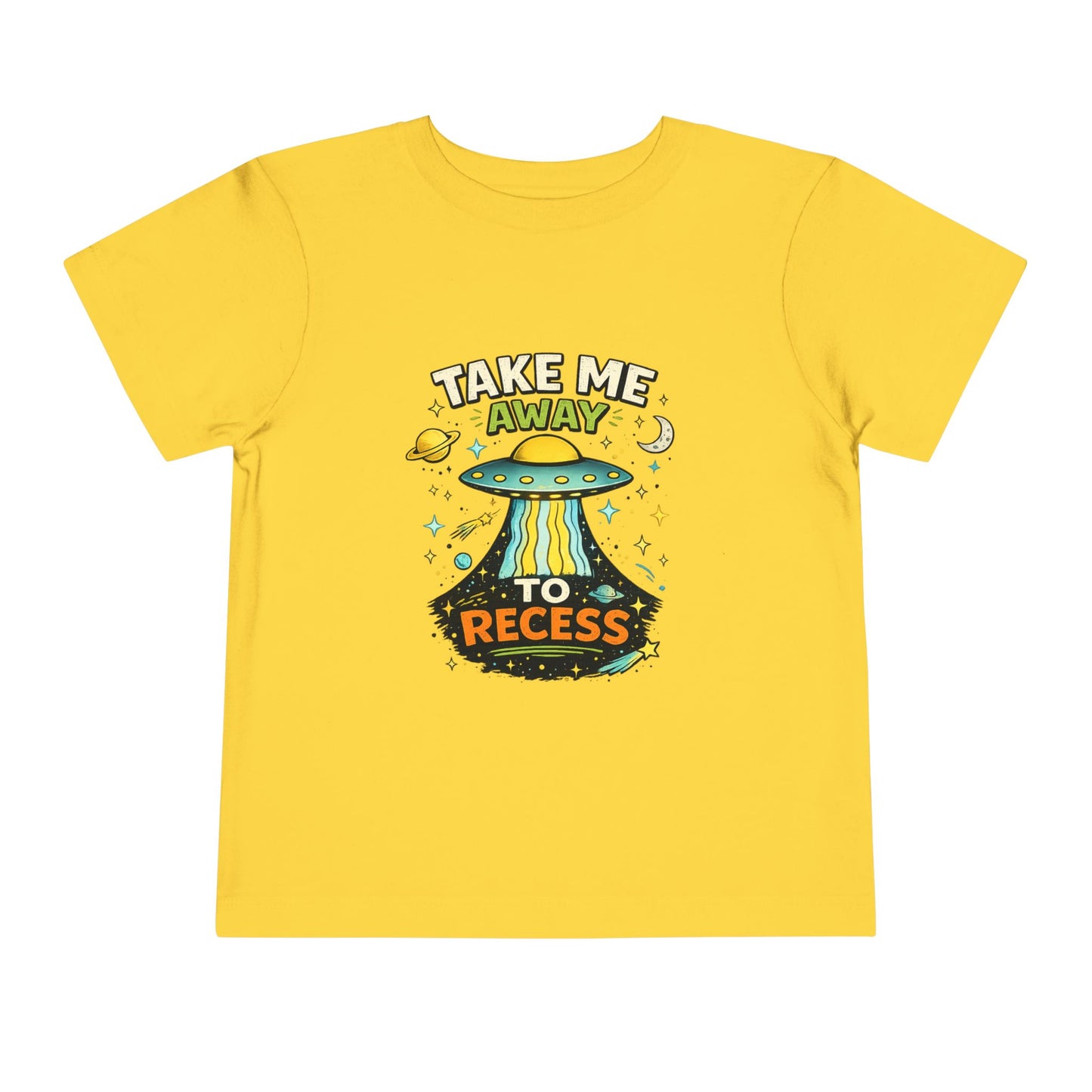 Take Me Away to Recess Toddler Tee — Cute UFO Recess Graphic Shirt