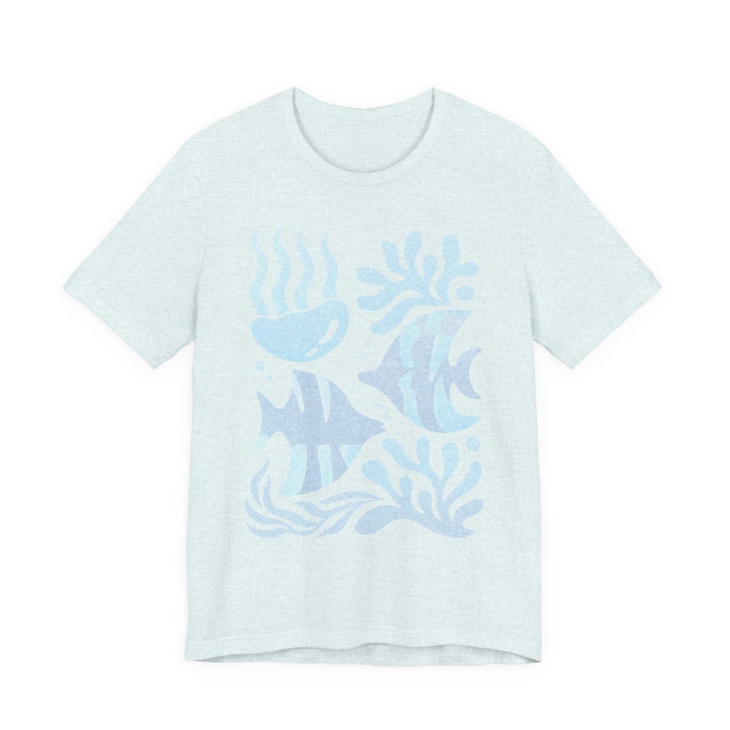 T-Shirt — Coastal Blue Ocean Fish Graphic Tee - Reef Rhythm | Ocean Art T-Shirt