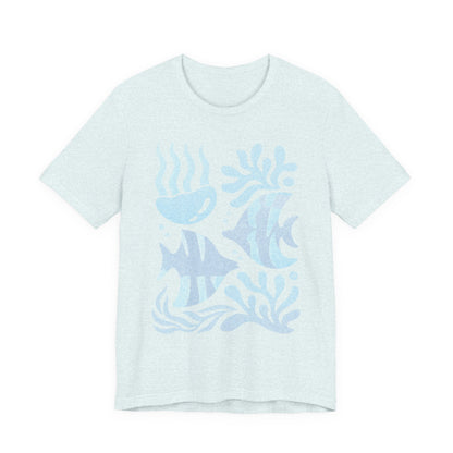 T-Shirt — Coastal Blue Ocean Fish Graphic Tee - Reef Rhythm | Ocean Art T-Shirt