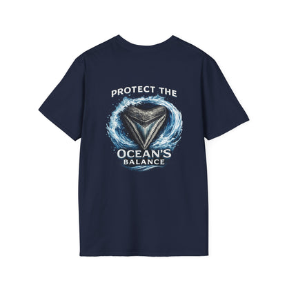 Protect the Ocean's Balance | Shark Tooth Conservation Unisex Softstyle T-Shirt