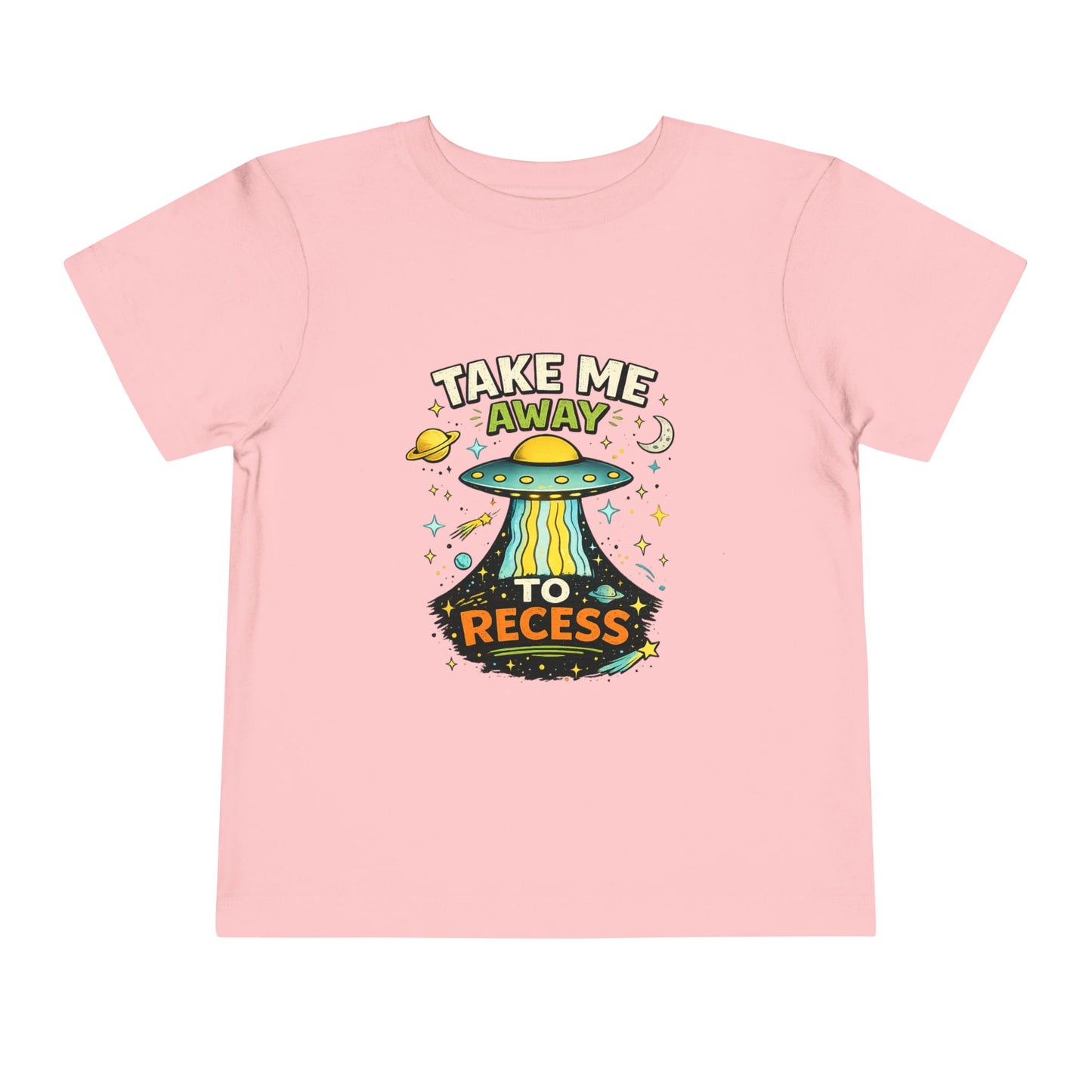 Take Me Away to Recess Toddler Tee — Cute UFO Recess Graphic Shirt