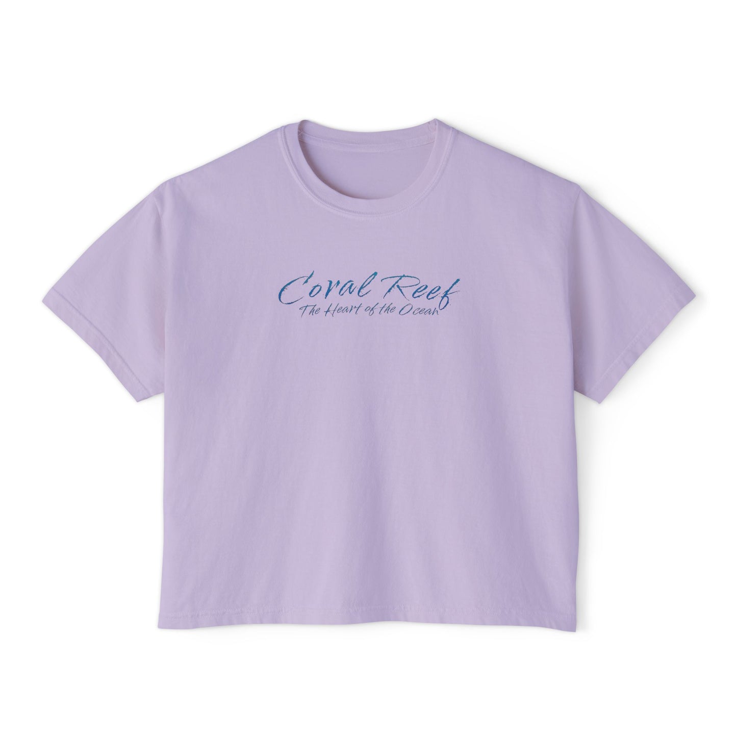 Coral Reef Heart Boxy Tee — "Coral Reef: The Heart of the Ocean"