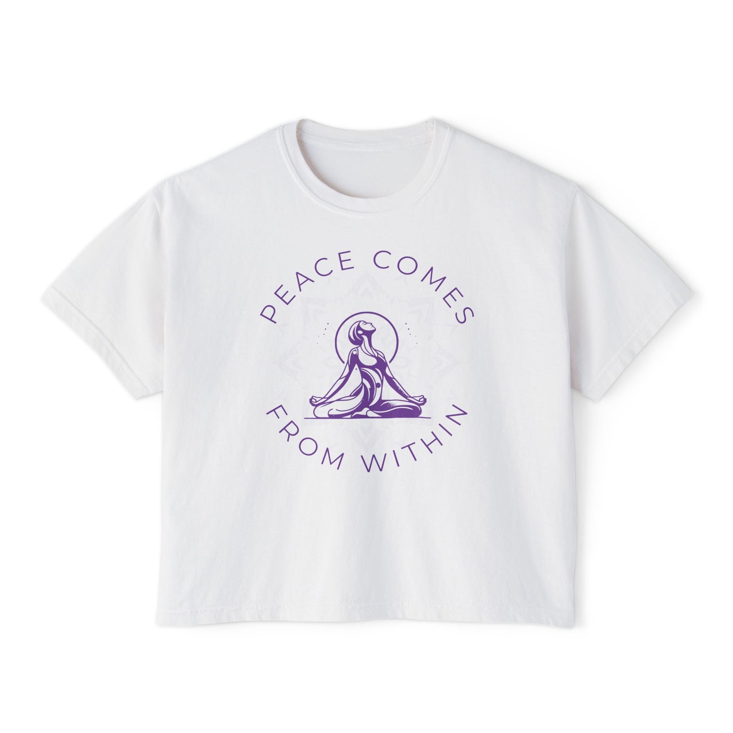 Peace Comes From Within Yoga Boxy Tee