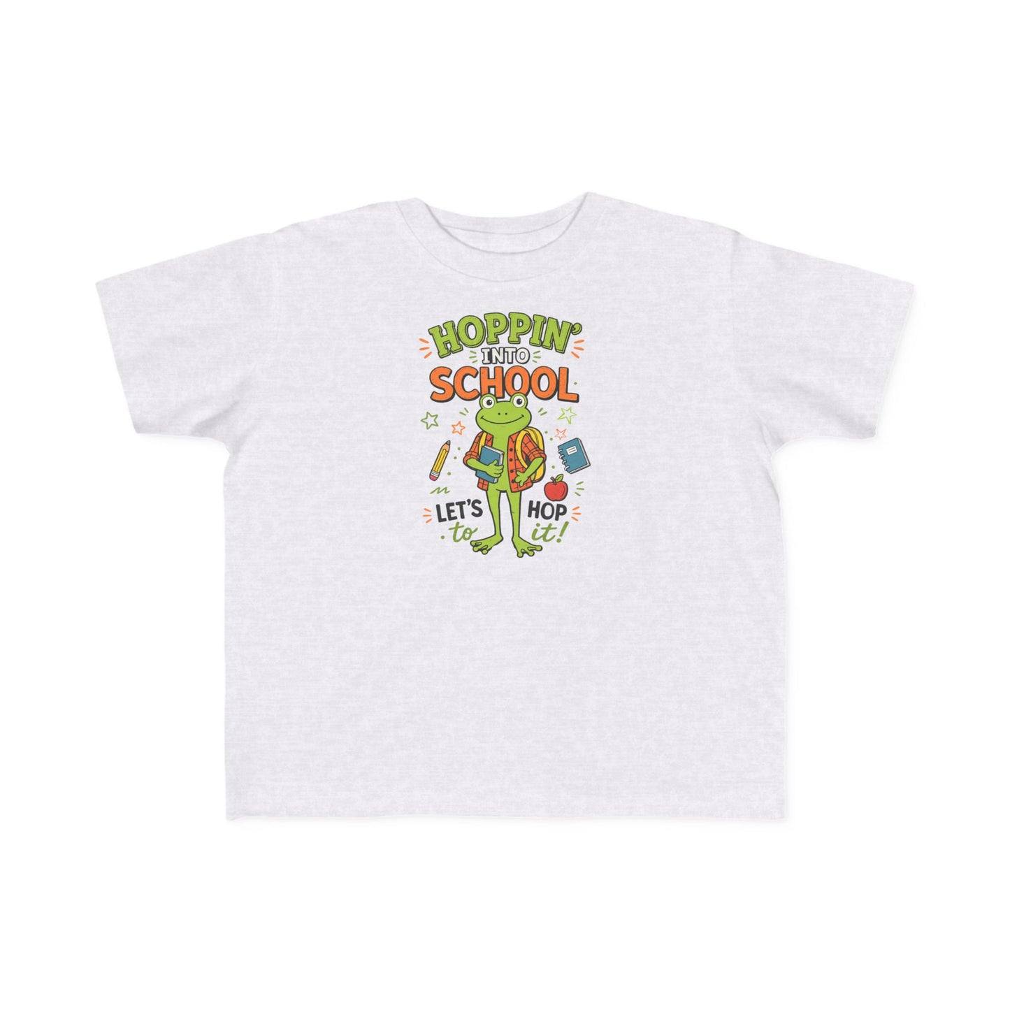 Back-to-School Tee — "Hoppin' into School" Frog Design