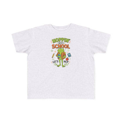 Back-to-School Tee — "Hoppin' into School" Frog Design
