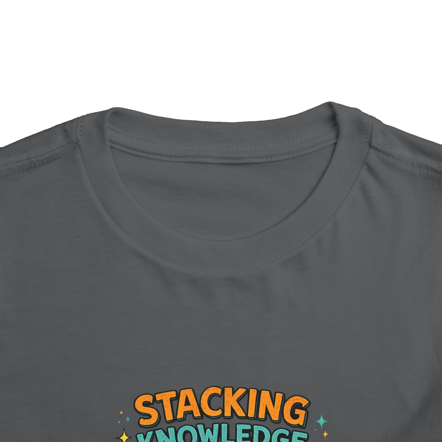 Dino School Toddler Tee — Stacking Knowledge Big Goals Bright Future