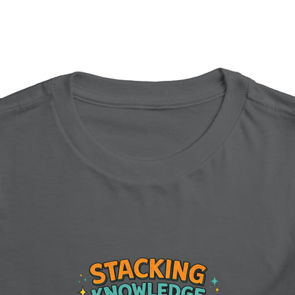 Dino School Toddler Tee — Stacking Knowledge Big Goals Bright Future