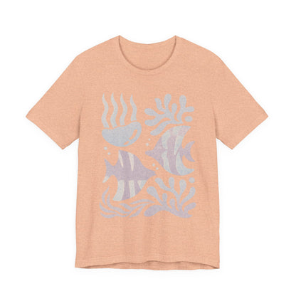 T-Shirt — Coastal Blue Ocean Fish Graphic Tee - Reef Rhythm | Ocean Art T-Shirt