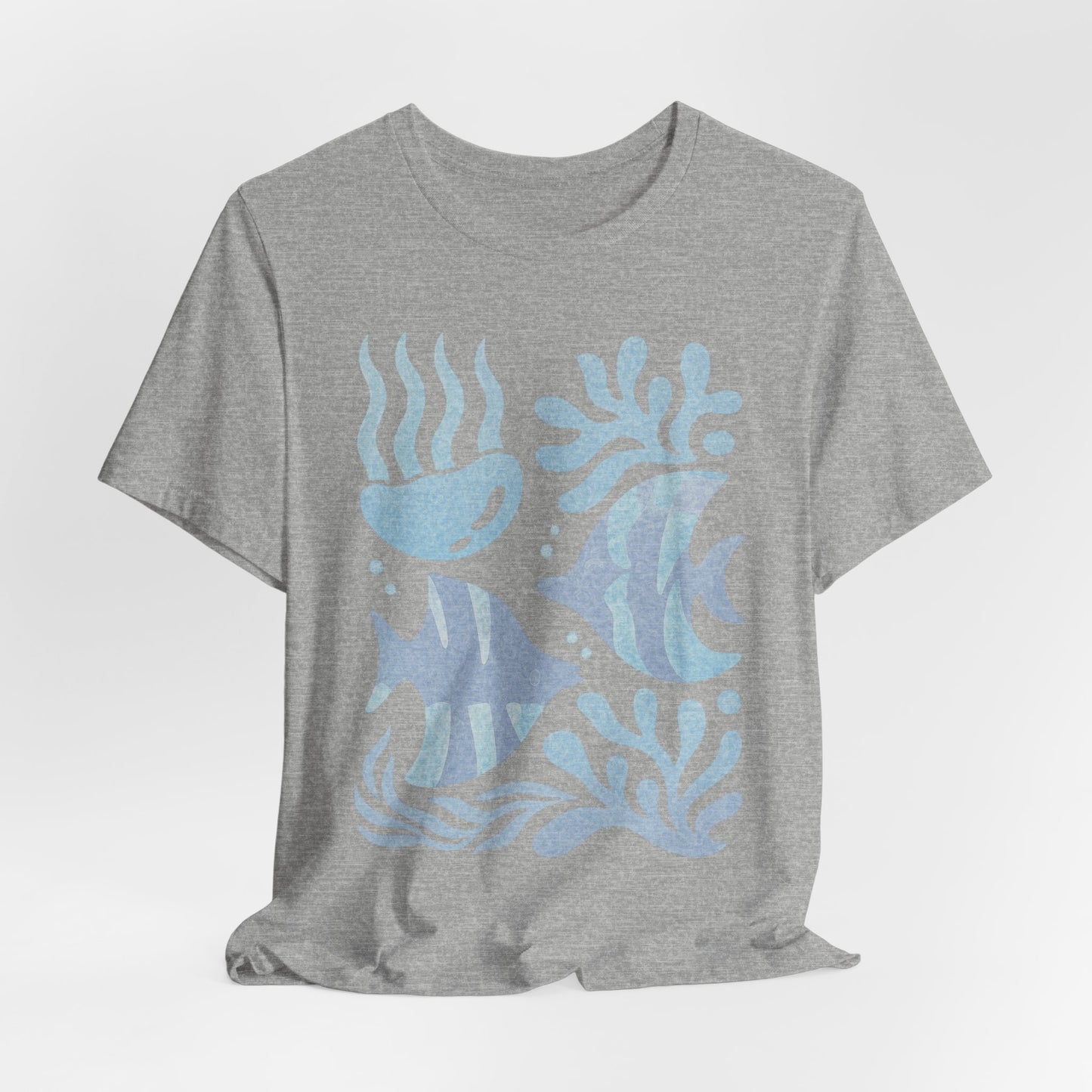 T-Shirt — Coastal Blue Ocean Fish Graphic Tee - Reef Rhythm | Ocean Art T-Shirt