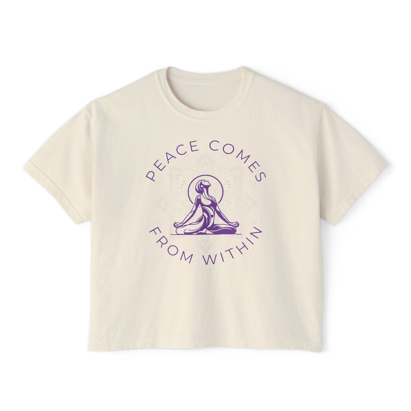 Peace Comes From Within Yoga Boxy Tee