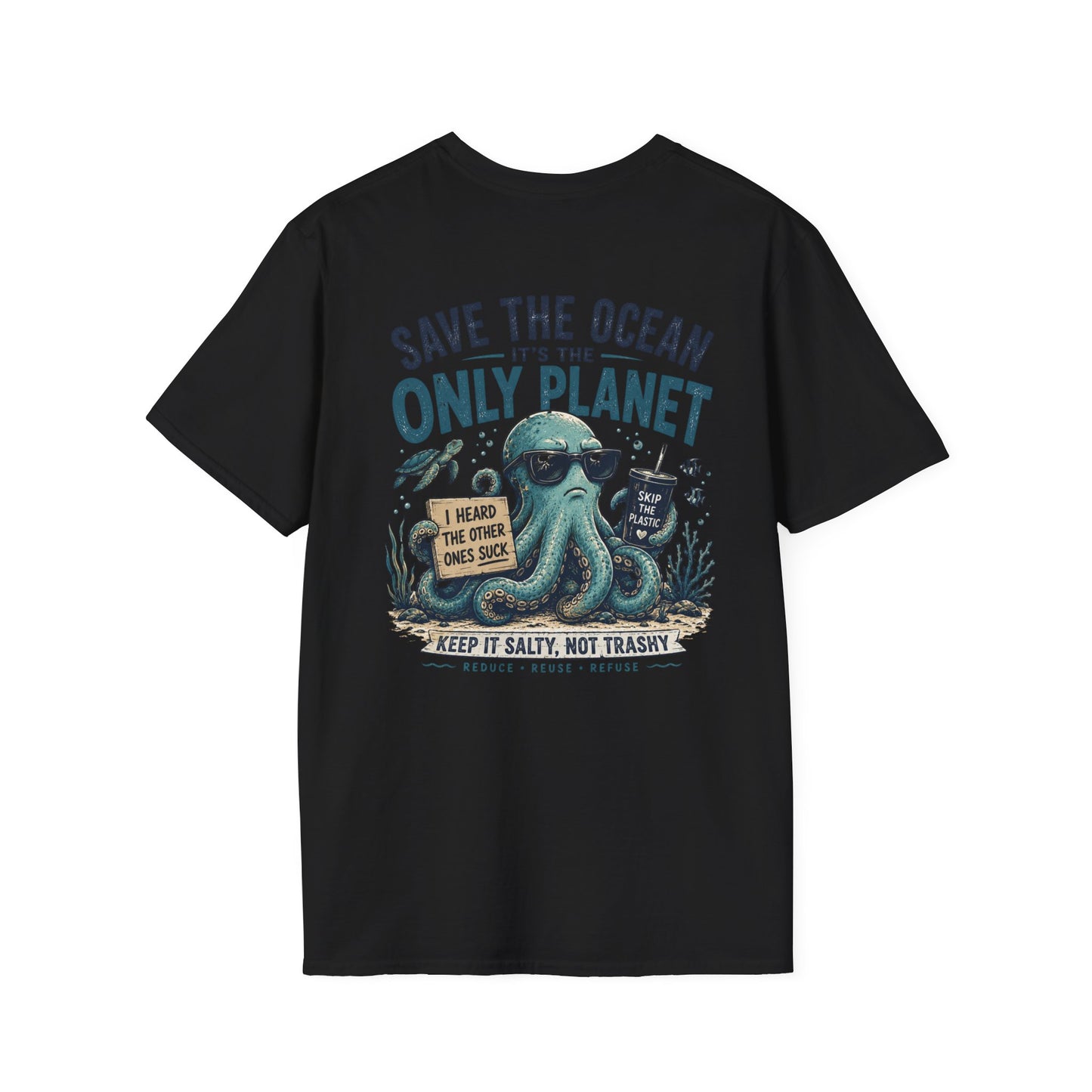 Keep It Salty Not Trashy T-Shirt — Beachy Ocean Conservation Tee