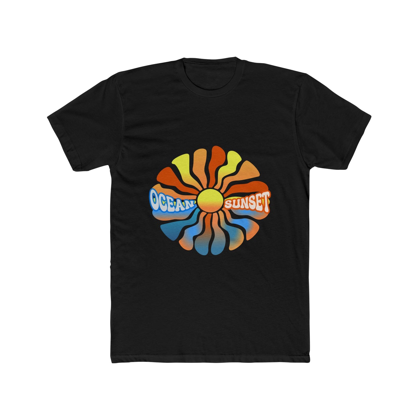Ocean Sunset Graphic Tee — Retro Sun Wave T-Shirt
