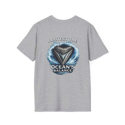 Protect the Ocean's Balance | Shark Tooth Conservation Unisex Softstyle T-Shirt