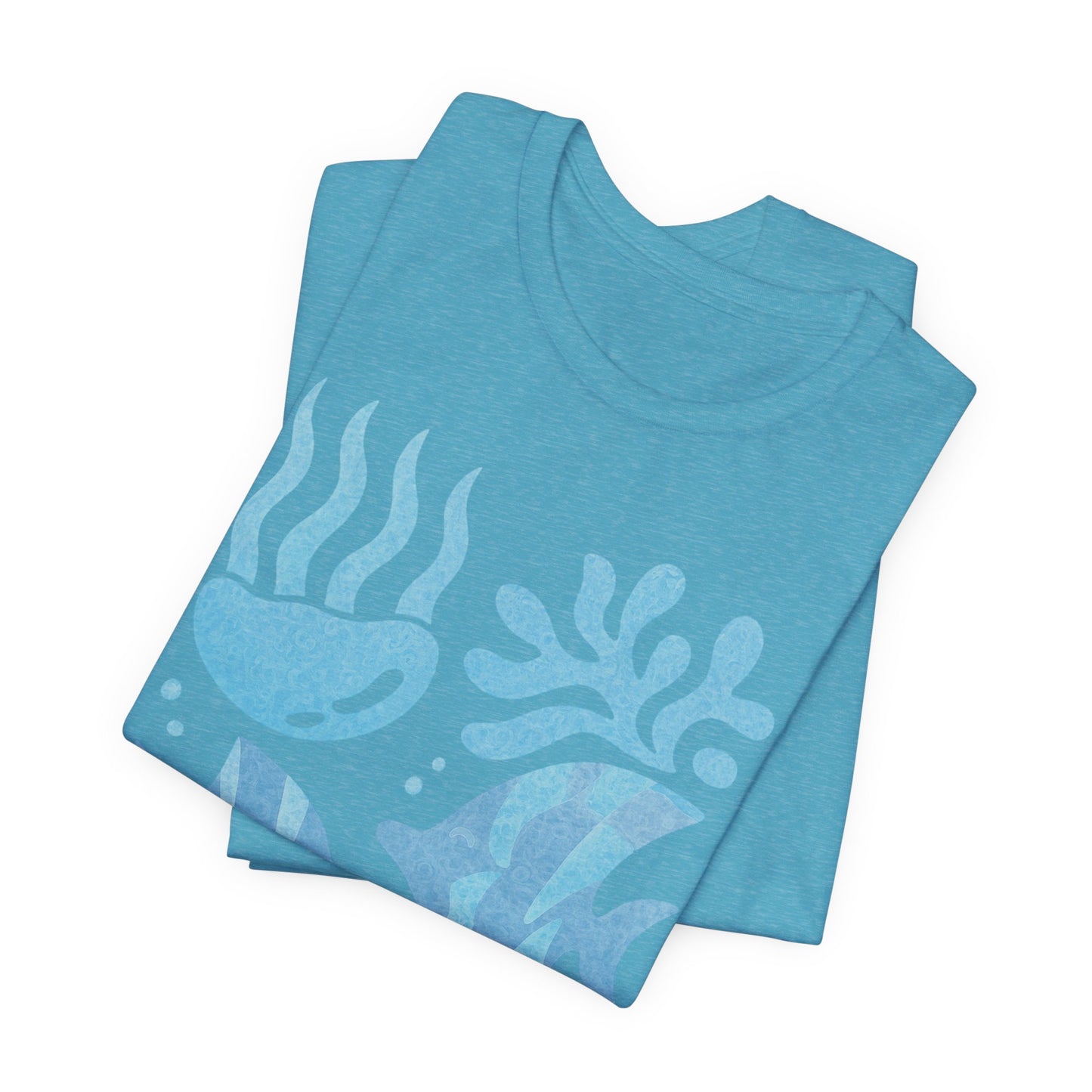 T-Shirt — Coastal Blue Ocean Fish Graphic Tee - Reef Rhythm | Ocean Art T-Shirt