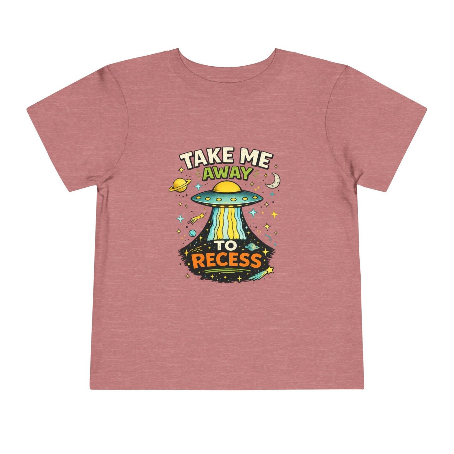 Take Me Away to Recess Toddler Tee — Cute UFO Recess Graphic Shirt