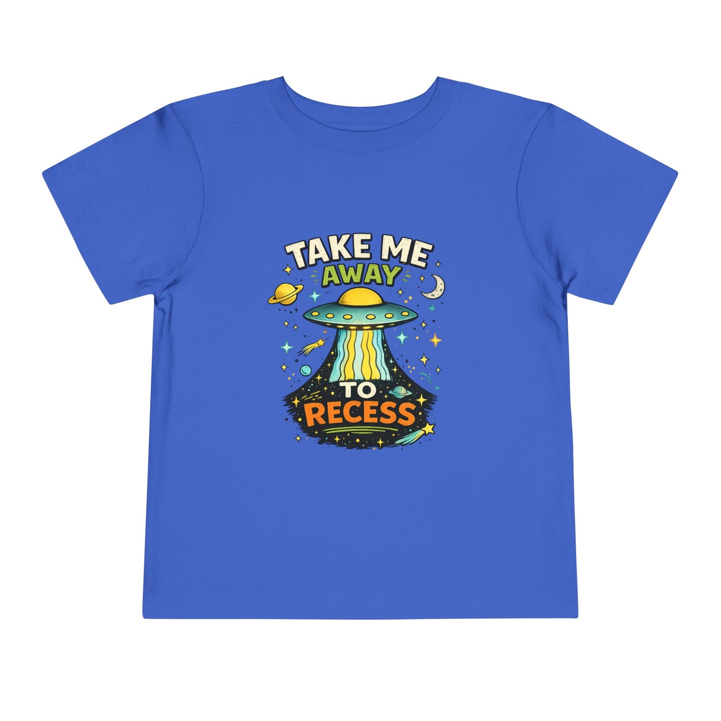 Take Me Away to Recess Toddler Tee — Cute UFO Recess Graphic Shirt