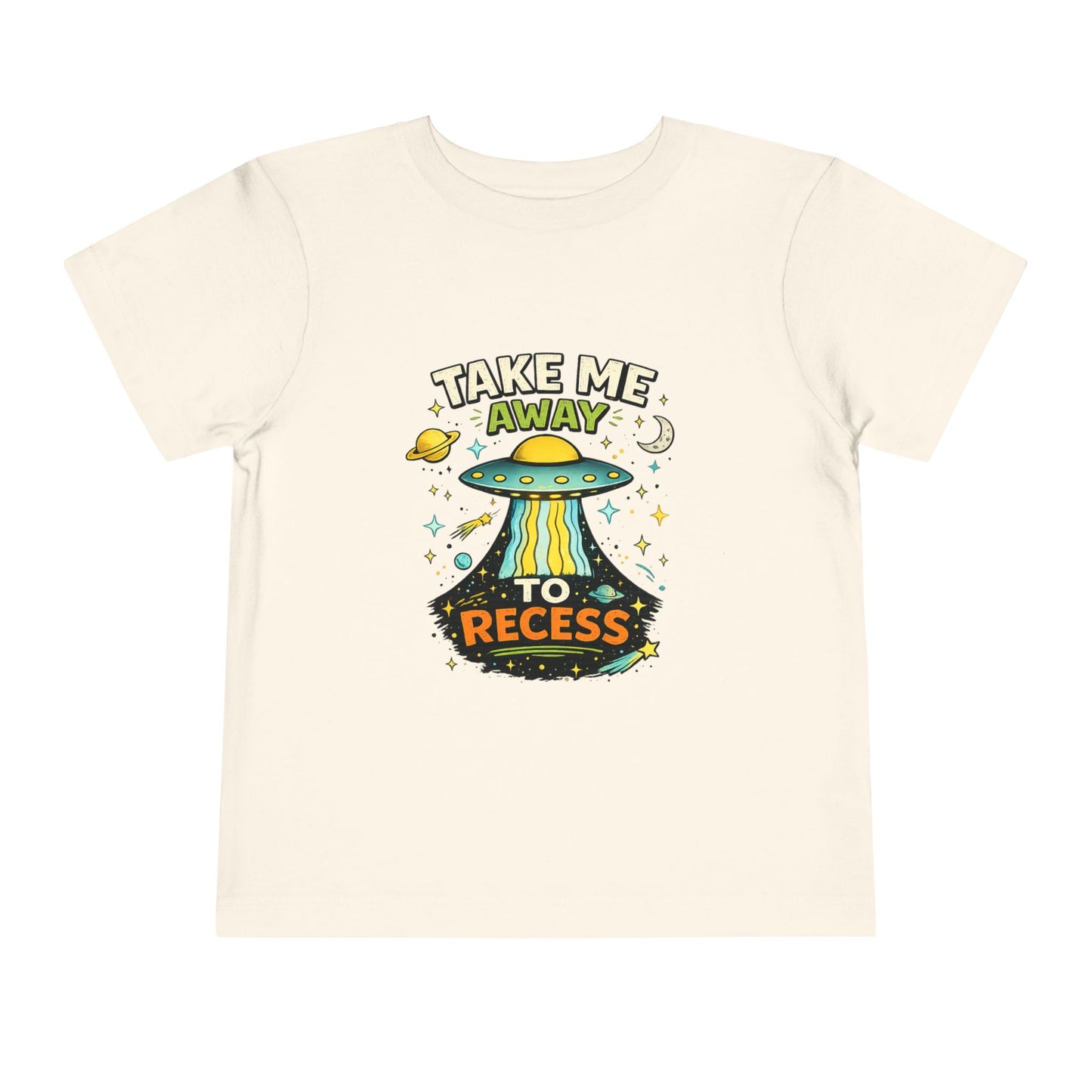 Take Me Away to Recess Toddler Tee — Cute UFO Recess Graphic Shirt