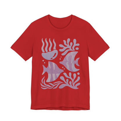 T-Shirt — Coastal Blue Ocean Fish Graphic Tee - Reef Rhythm | Ocean Art T-Shirt
