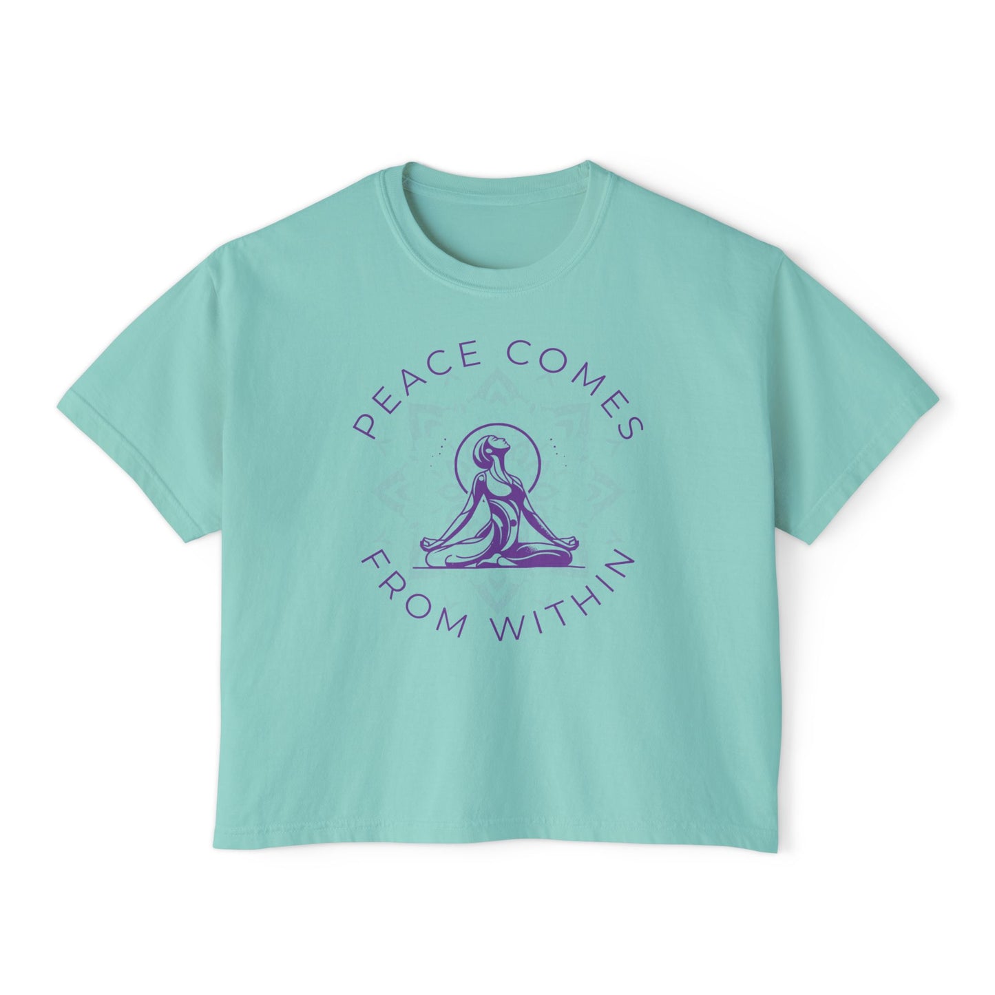 Peace Comes From Within Yoga Boxy Tee