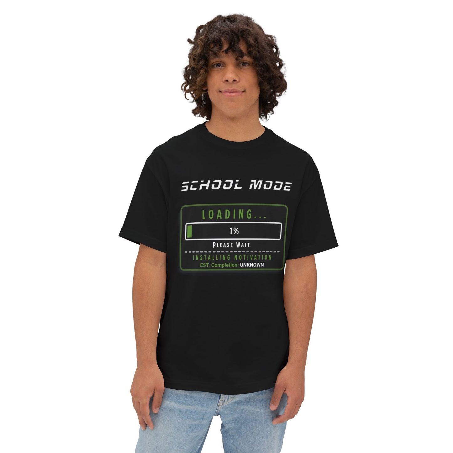 School Mode Loading Tee — Retro Gamer Back-to-School T-Shirt
