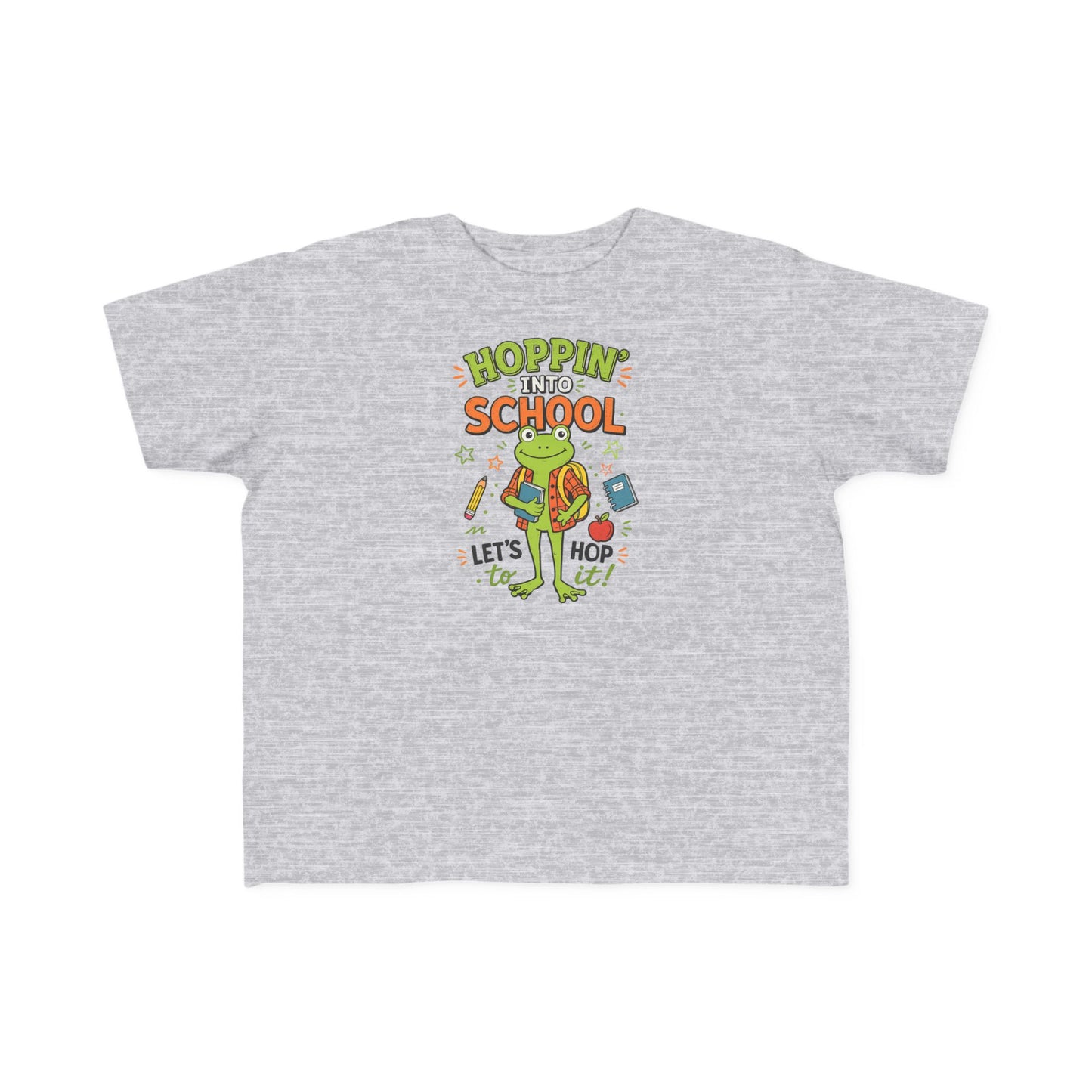 Back-to-School Tee — "Hoppin' into School" Frog Design