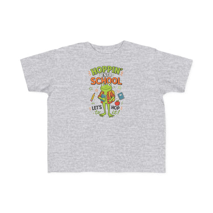 Back-to-School Tee — "Hoppin' into School" Frog Design
