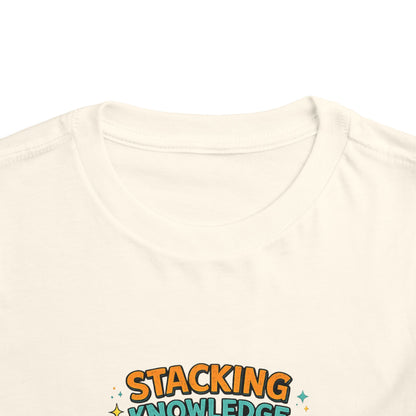 Dino School Toddler Tee — Stacking Knowledge Big Goals Bright Future