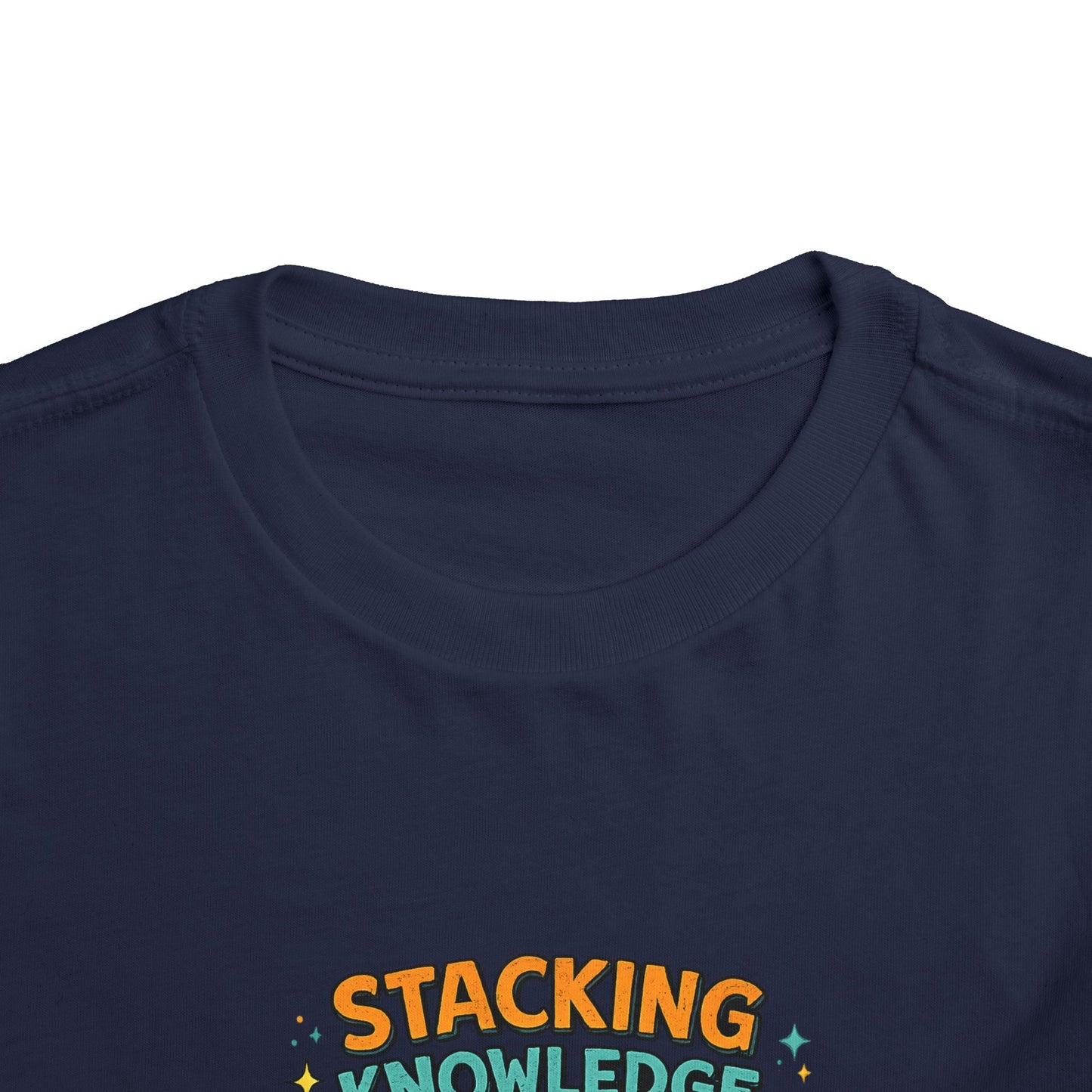 Dino School Toddler Tee — Stacking Knowledge Big Goals Bright Future