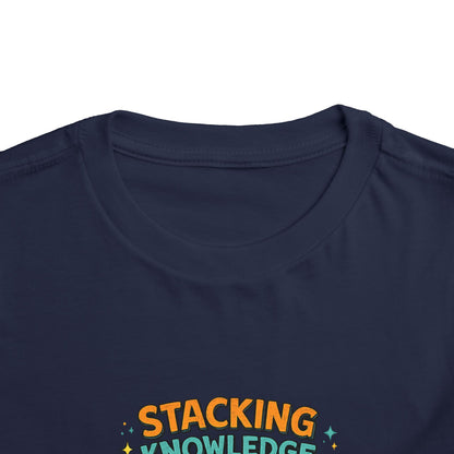Dino School Toddler Tee — Stacking Knowledge Big Goals Bright Future