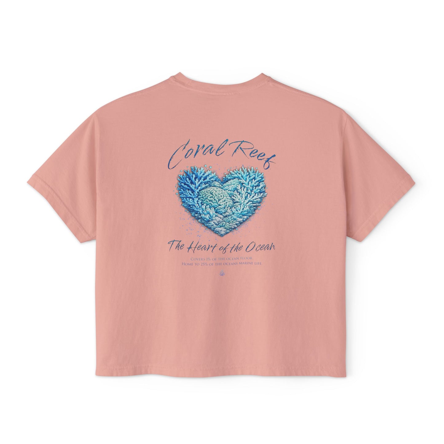 Coral Reef Heart Boxy Tee — "Coral Reef: The Heart of the Ocean"