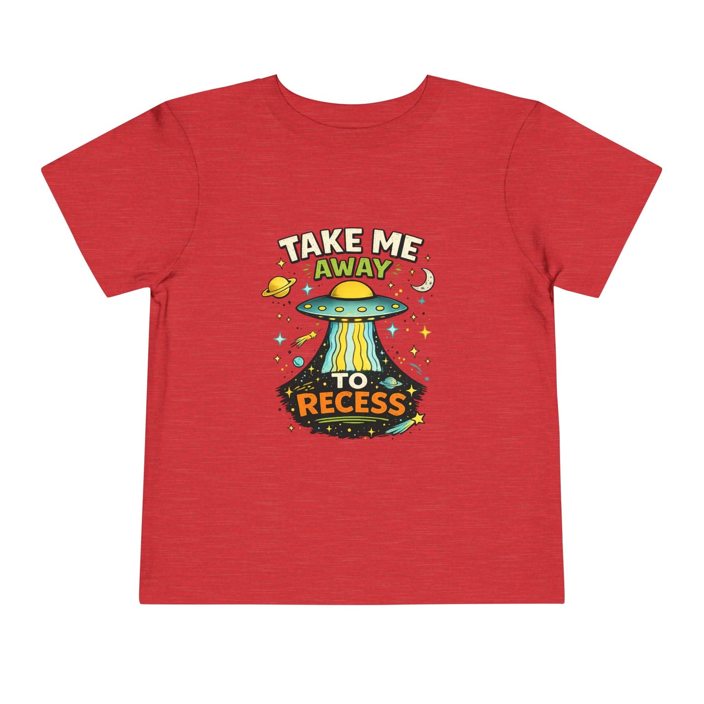 Take Me Away to Recess Toddler Tee — Cute UFO Recess Graphic Shirt