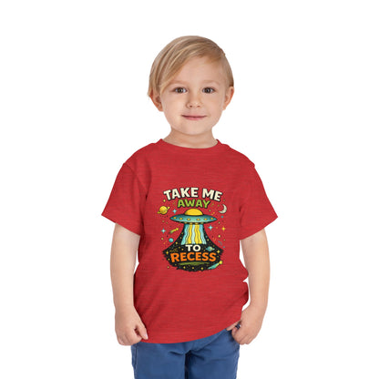 Take Me Away to Recess Toddler Tee — Cute UFO Recess Graphic Shirt