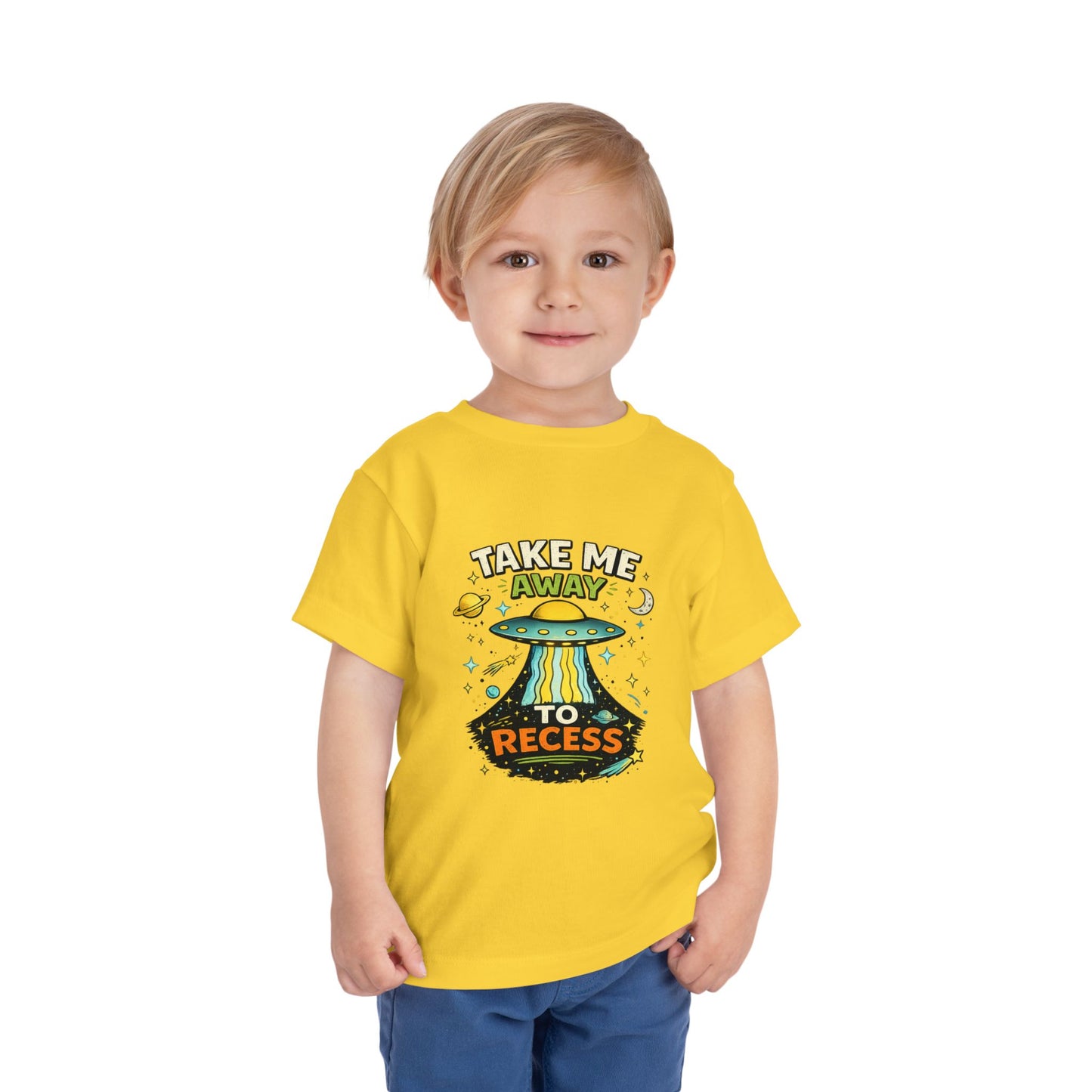 Take Me Away to Recess Toddler Tee — Cute UFO Recess Graphic Shirt