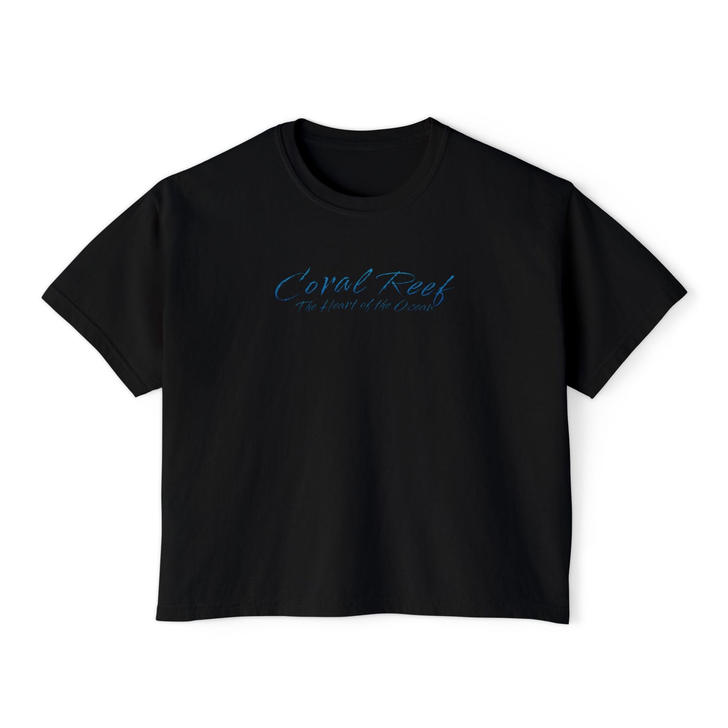 Coral Reef Heart Boxy Tee — "Coral Reef: The Heart of the Ocean"