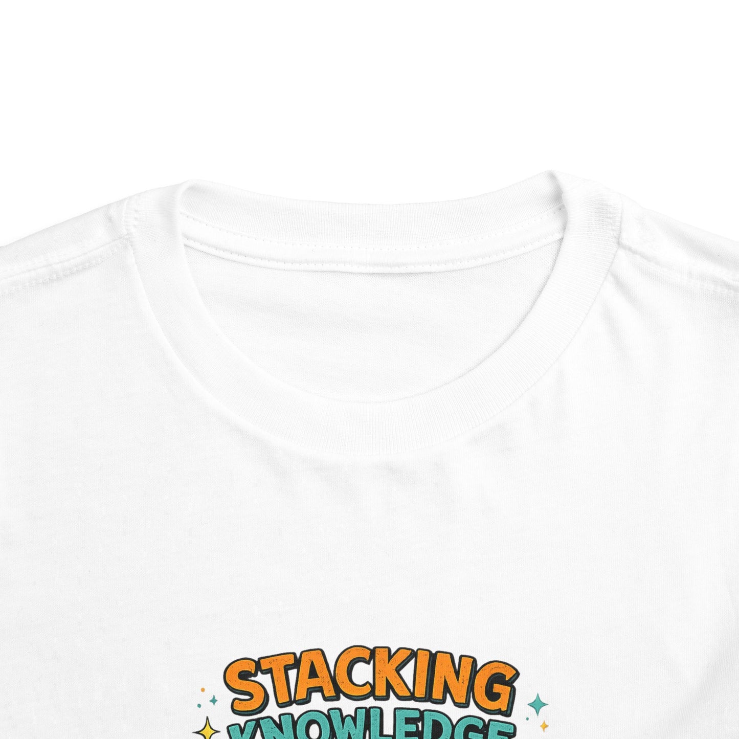 Dino School Toddler Tee — Stacking Knowledge Big Goals Bright Future