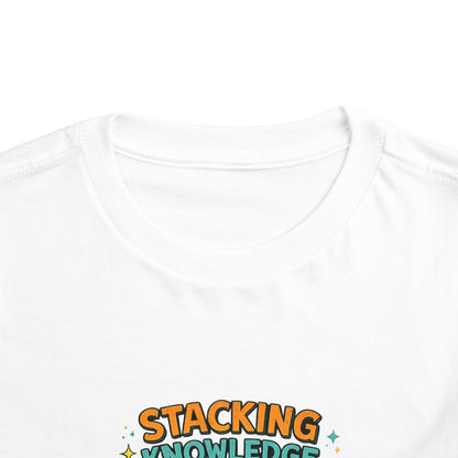 Dino School Toddler Tee — Stacking Knowledge Big Goals Bright Future