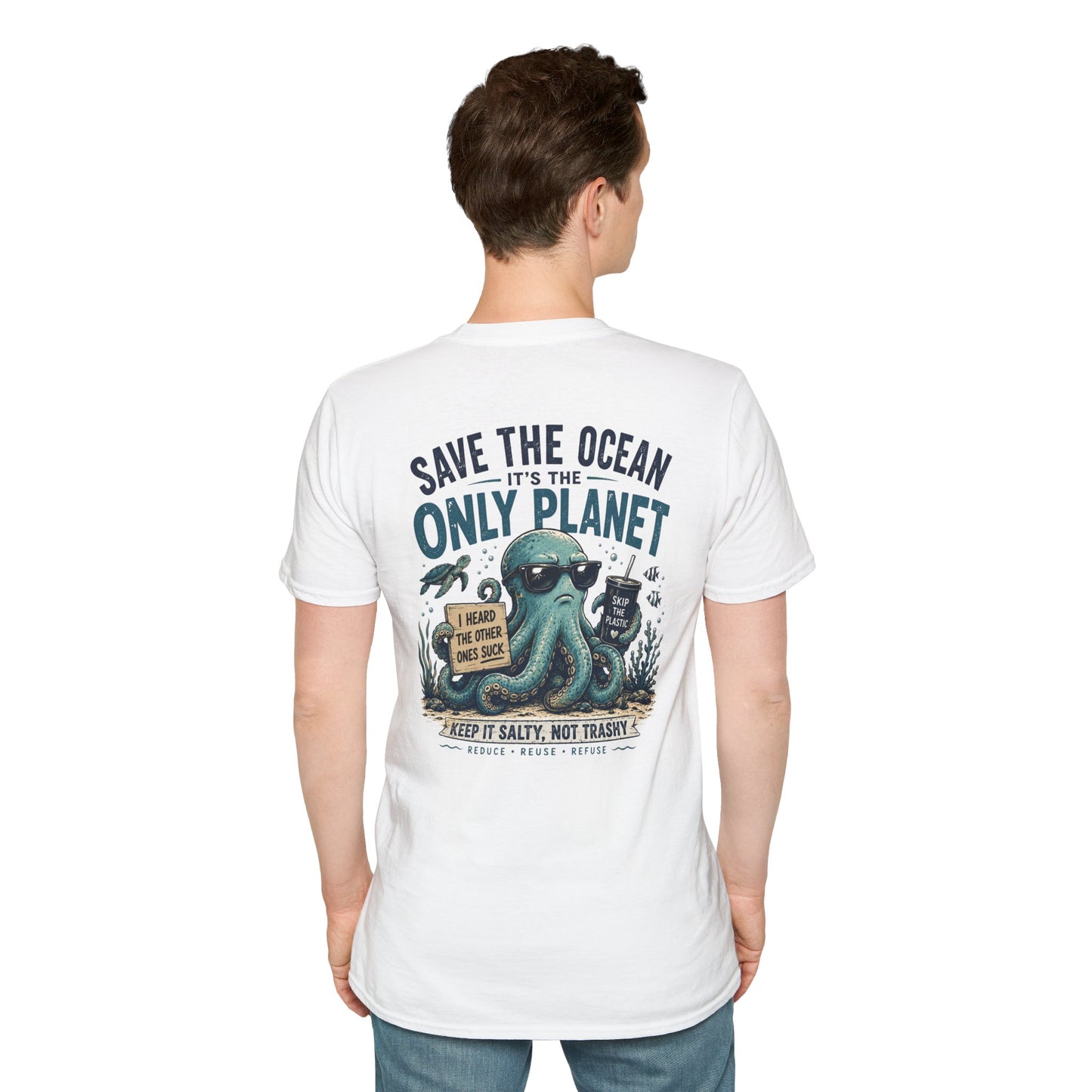 Keep It Salty Not Trashy T-Shirt — Beachy Ocean Conservation Tee