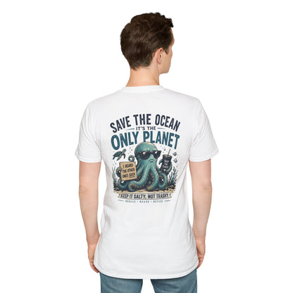 Keep It Salty Not Trashy T-Shirt — Beachy Ocean Conservation Tee