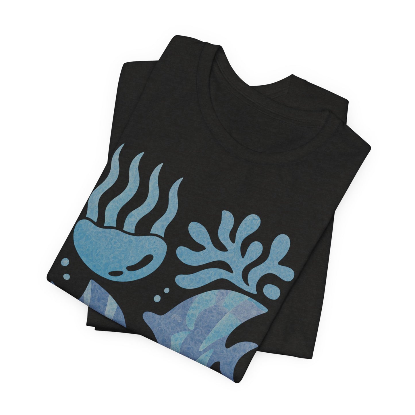 T-Shirt — Coastal Blue Ocean Fish Graphic Tee - Reef Rhythm | Ocean Art T-Shirt
