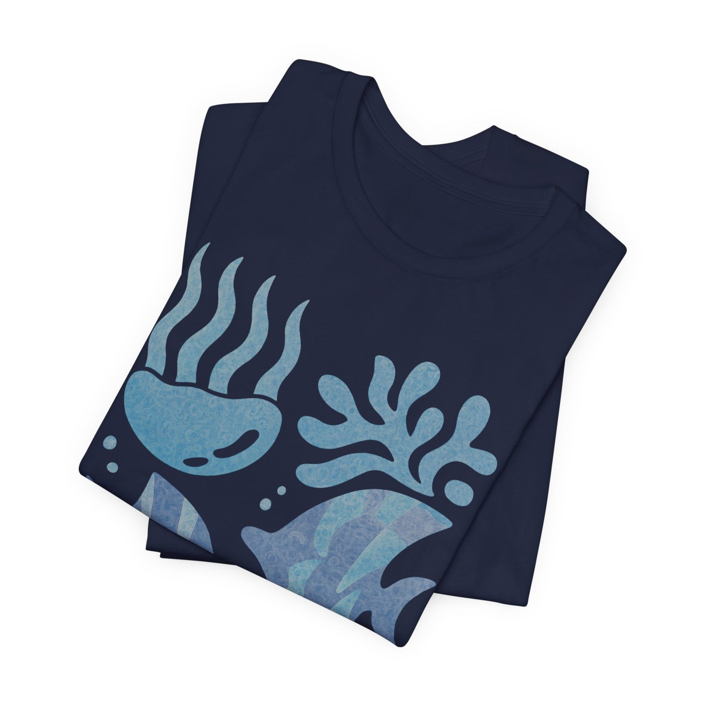 T-Shirt — Coastal Blue Ocean Fish Graphic Tee - Reef Rhythm | Ocean Art T-Shirt