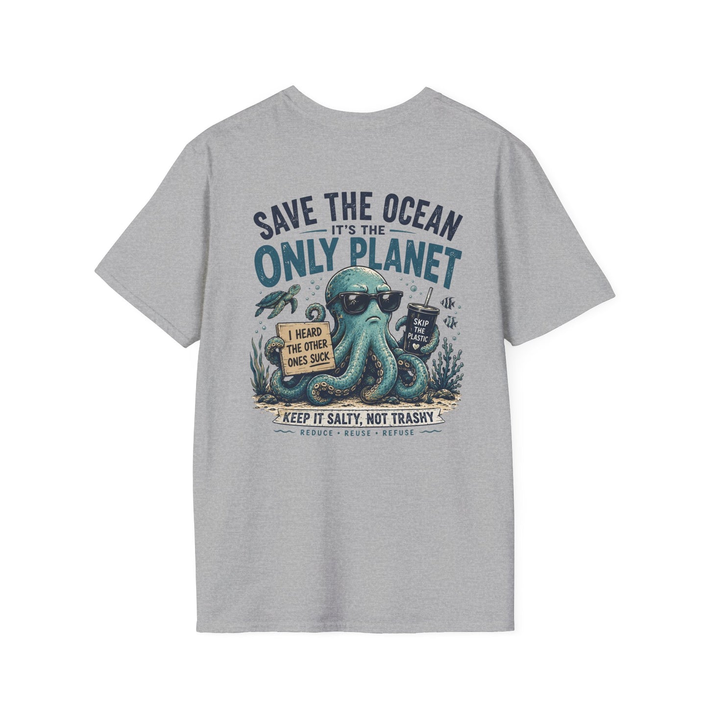 Keep It Salty Not Trashy T-Shirt — Beachy Ocean Conservation Tee