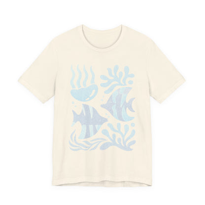T-Shirt — Coastal Blue Ocean Fish Graphic Tee - Reef Rhythm | Ocean Art T-Shirt