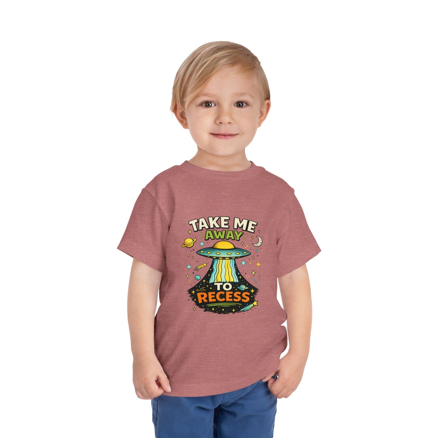Take Me Away to Recess Toddler Tee — Cute UFO Recess Graphic Shirt