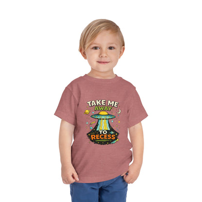 Take Me Away to Recess Toddler Tee — Cute UFO Recess Graphic Shirt
