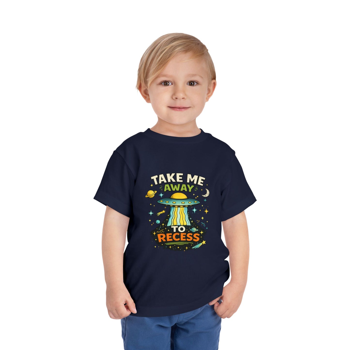Take Me Away to Recess Toddler Tee — Cute UFO Recess Graphic Shirt