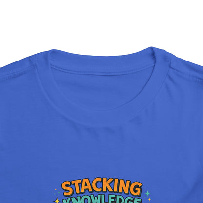 Dino School Toddler Tee — Stacking Knowledge Big Goals Bright Future