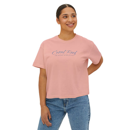 Coral Reef Heart Boxy Tee — "Coral Reef: The Heart of the Ocean"